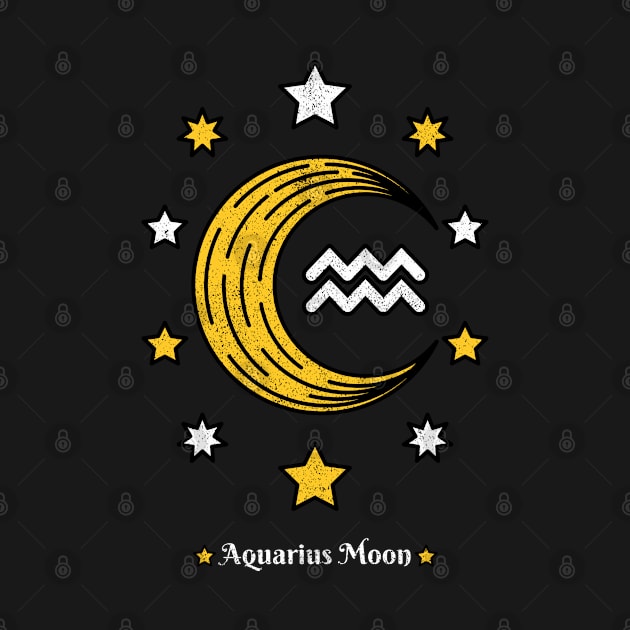 Aquarius Moon - Astrology Zodiac Sign - Natal Chart Horoscope Star Tarot by Ranggasme