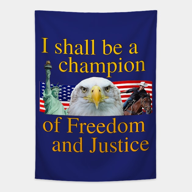 I Shall Be A Champion Of Freedom And Justice - Amazing and Incredible Tactical Gear Tapestry by blueversion