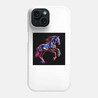 Horse Neon Art 2 Phone Case