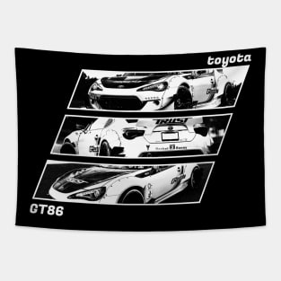 TOYOTA GT86 Black 'N White Archive 2 (Black Version) Tapestry