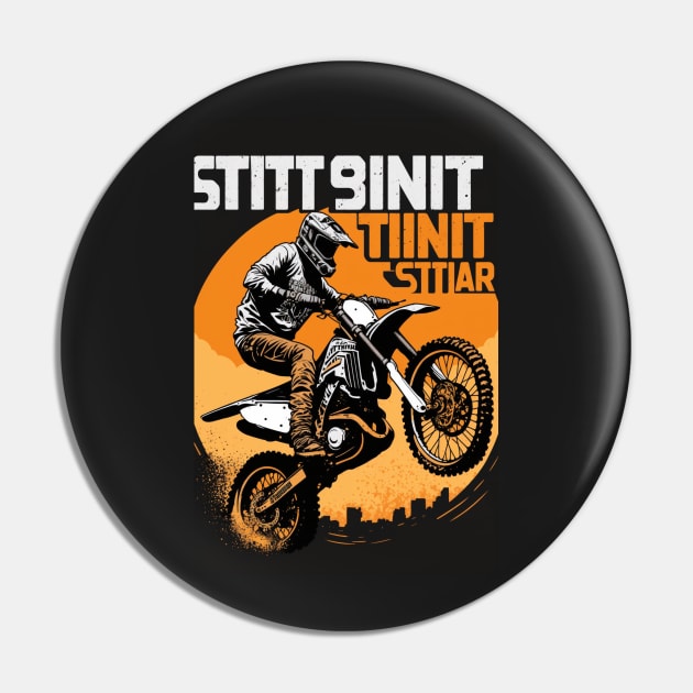 Dirt bike wheelie - orange background Pin by KoolArtDistrict