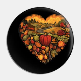 Autumn Food Heart Fall Autumn Lover Gift Pin