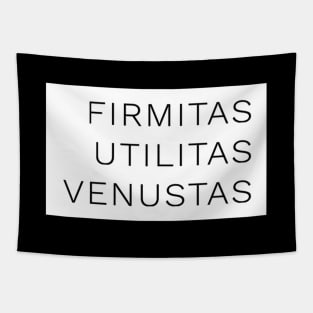 Firmitas, Utilitas & Venustas by Vitruvius Tapestry