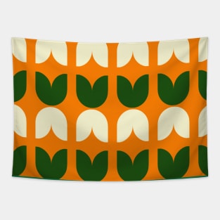 Retro Geometric Tulip Tapestry