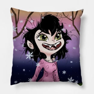 Adorable Little Gothic Vampire Crafter Witch Pillow