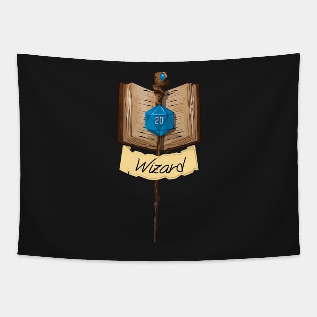 Dungeons & Dragons Wizard D20 Tapestry by MeepleDesign