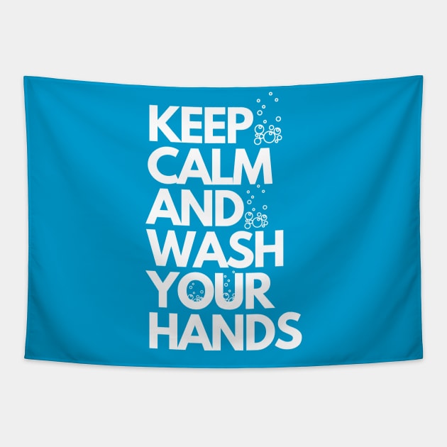 keep calm and wash your hands Tapestry by MikeNotis