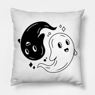 Ghost Yin Yang Pillow