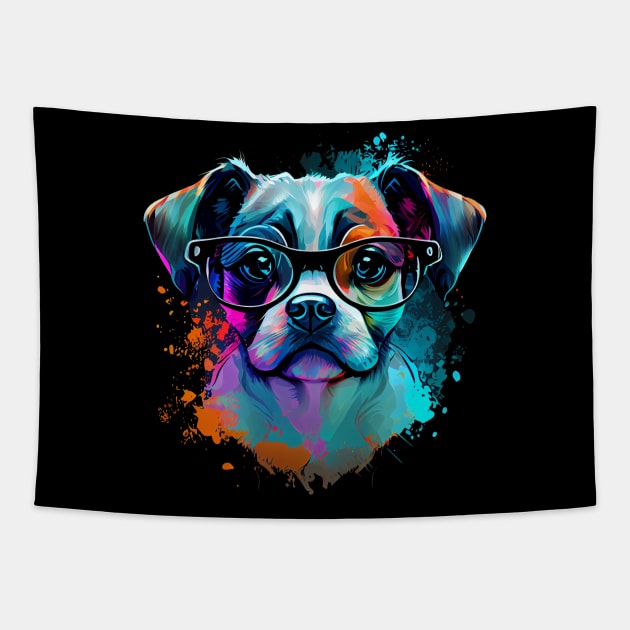 Smart dog Tapestry by GreenMary Design