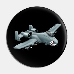 A10 Warthog Tankbuster Cartoon Pin