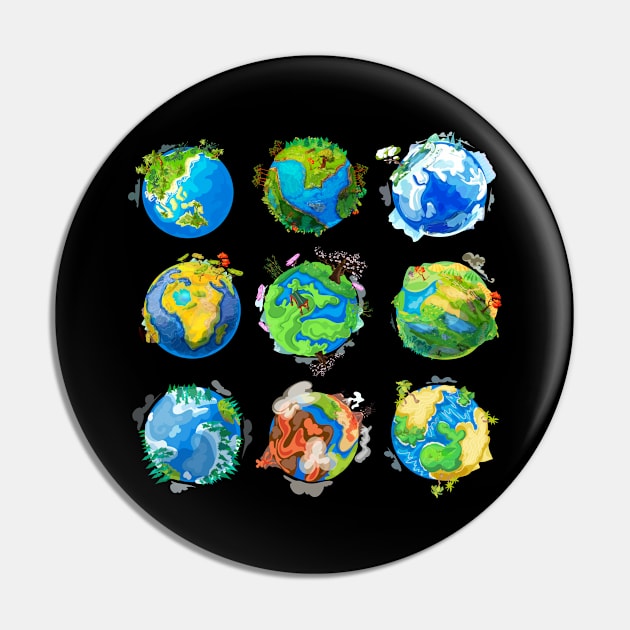 Earth Collection Pin by Mako Design 