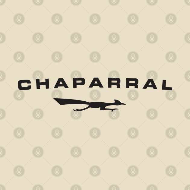 Chaparral Can Am - black print by retropetrol