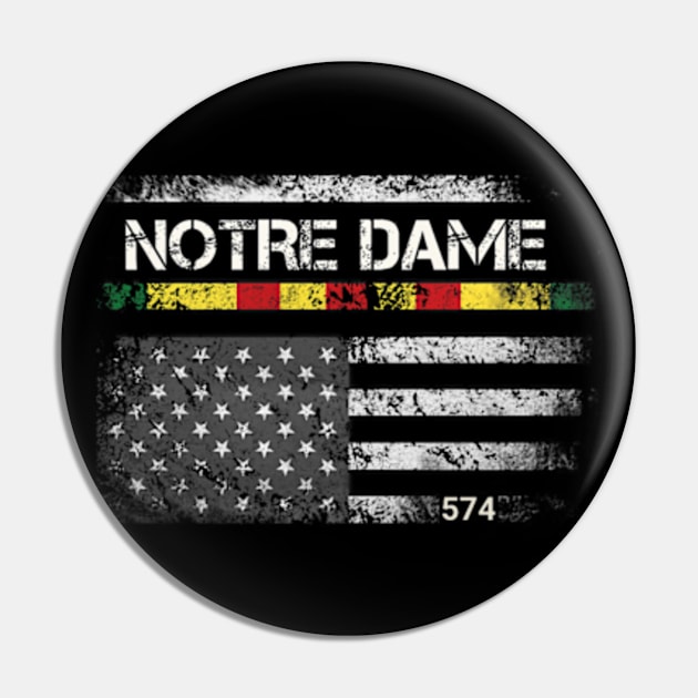 Notre Dame Indiana Retro Pin by DarkStile