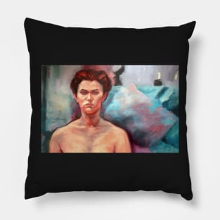 Portrait of a Sulky Young Woman ~ oil Pillow