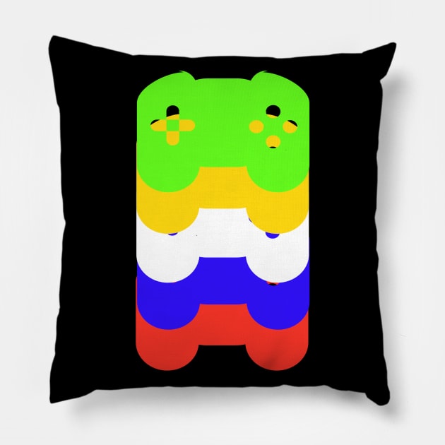 Colourful Gamer Pillow by Imutobi