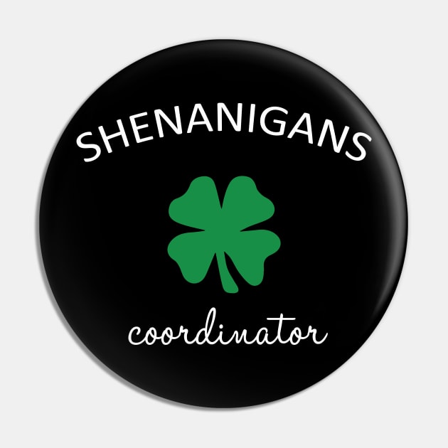 Shenanigans Coordinator Funny St Patricks Day Teacher Pin by fadi1994