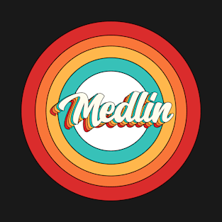 Medlin Name Shirt Vintage Medlin Circle T-Shirt