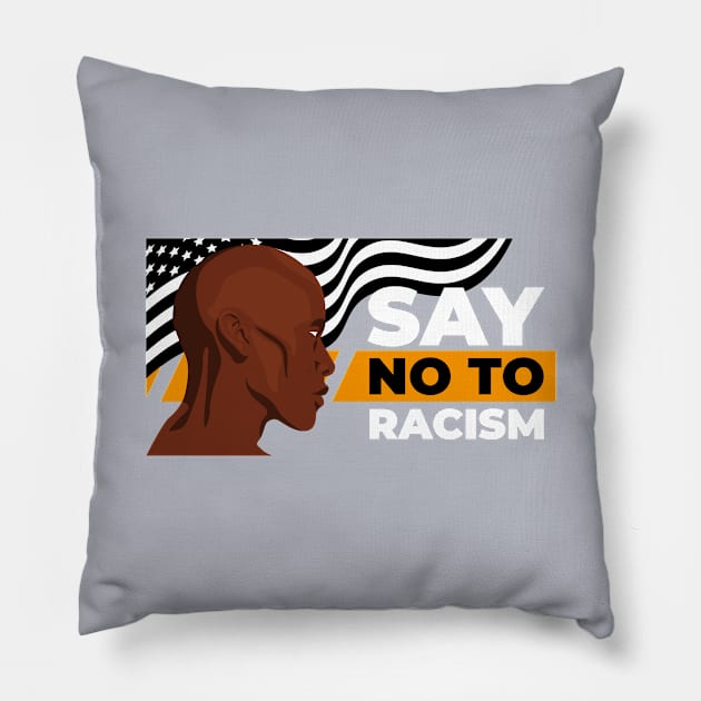 black lives matter statement young african americans man Pillow by irvanelist