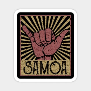 Shaka Samoa Samoan Beach Surfer Magnet