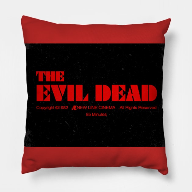 The Evil Dead VHS Label Pillow by simon_maggots