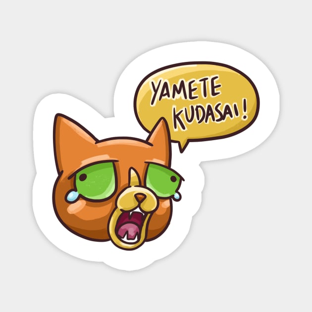 Yamete Kudasai Cat Magnet by MariaNinfa