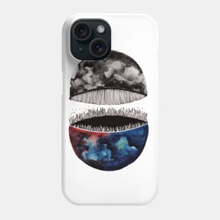 moon abstract watercolor Phone Case