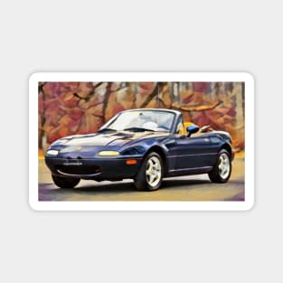 Blue Mazda MX5 Miata Magnet