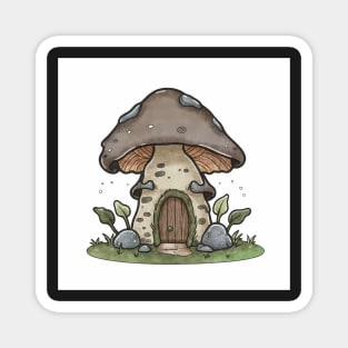 Rocky Mushroom Chalet Magnet