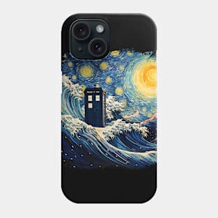 Starry Tardis Wave Phone Case