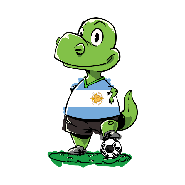 Soccer Dinosaur - Argentina by iHeartDinosaurs