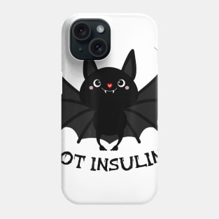 Diabetes awareness Got Insulin Bat Holding Syringe Diabetes Halloween Gift Phone Case