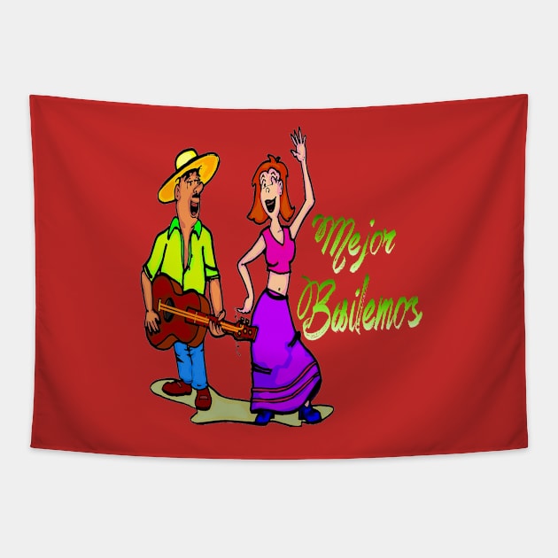 Spanish Teacher Baile Dance Espanol Latino Hispanic Food Culture 109 Tapestry by hispanicworld