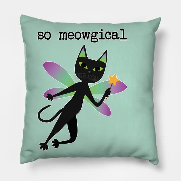 fairy cat Pillow by uncutcreations