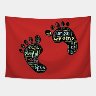 Playful feet Tapestry