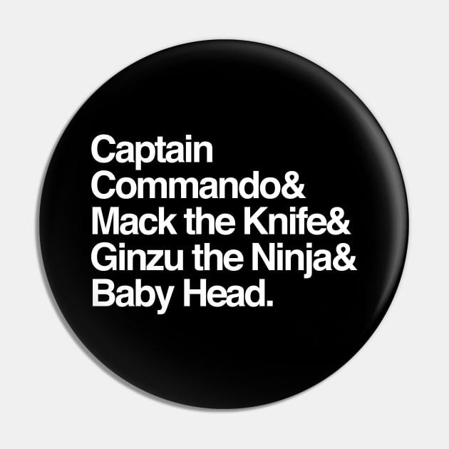 Names & Captain of Beat Em Ups Pin by manoystee