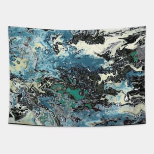 Earth Swirls - Paint Pour/ Fluid Art - Unique and Vibrant Abstract Acrylic Paintings for Art Prints, Canvas Prints, Wall Art, Mugs, Leggings, Phone Cases, Tapestries and More Tapestry