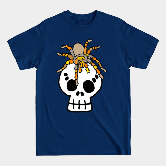 Disover Funny Tarantula Spider on Skull Cartoon - Spider - T-Shirt