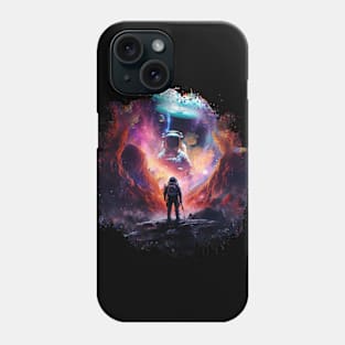 Astronaut Space Glitch Mirror Phone Case