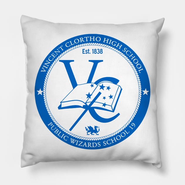 Vincent Clortho High School Pillow by fancyjan