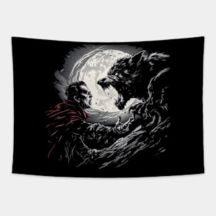 vampire vs wolf Tapestry