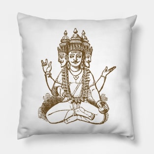 Brahma Indian Deity - God V2 Pillow