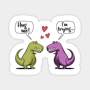 T-Rex Dinosaur Hug Me Magnet