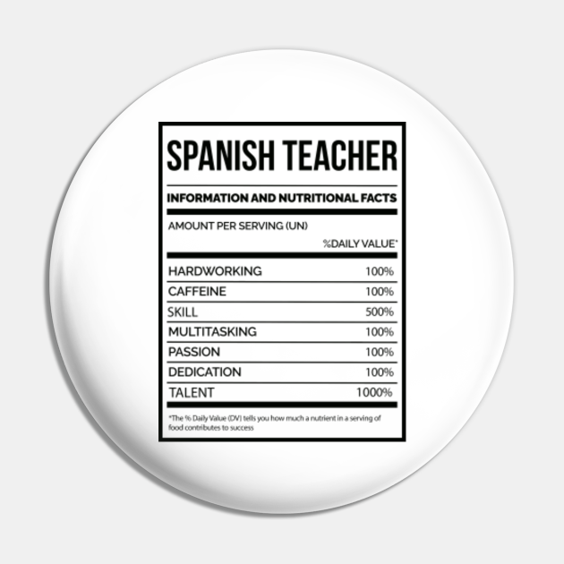Awesome And Funny Nutrition Label Spanish Spain Saying Quote For A Birthday  Or Christmas