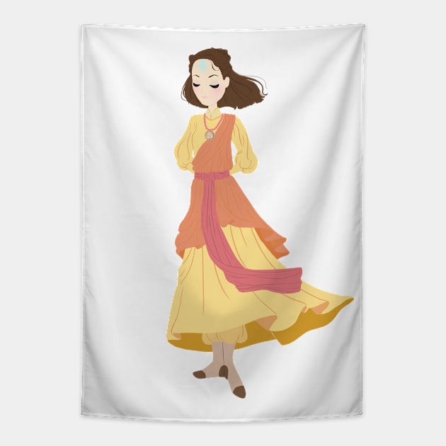 Air Girl 1 Tapestry by littlemoondance