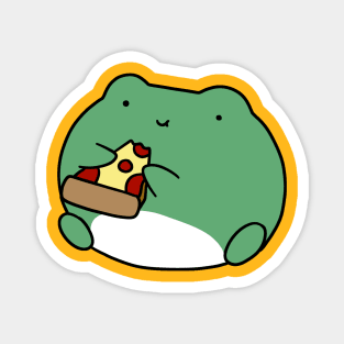 Frog Eating Pizza Magnet