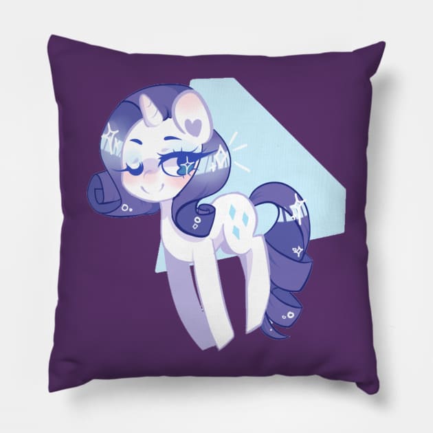 Rarity Wink Pillow by AshieBaby