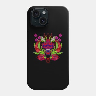 Oni Skull and Koi Fish 1.0 Phone Case