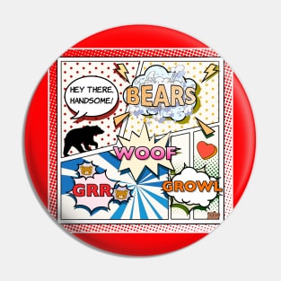 Bear Comic Font Pin