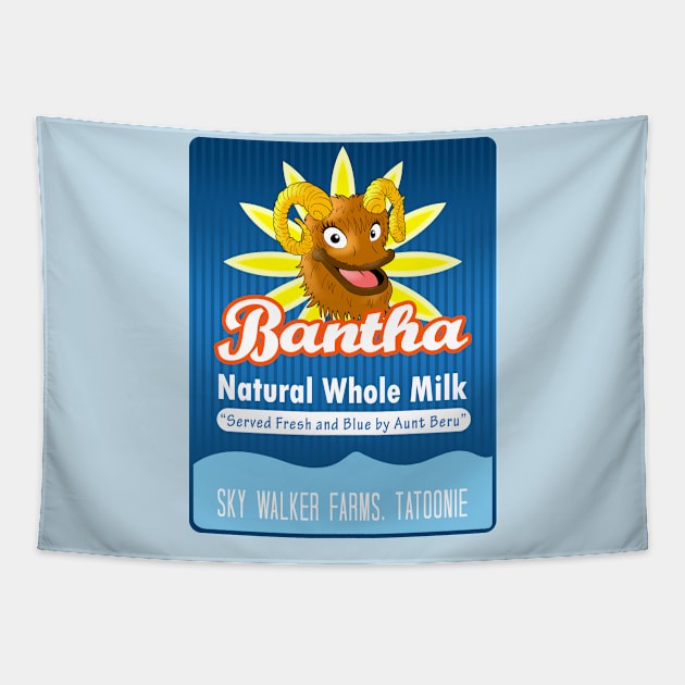 Bantha Whole Milk Label Tapestry by looeyq