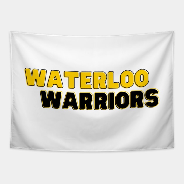 Waterloo Warriors - Black and Gold Tapestry by stickersbyjori